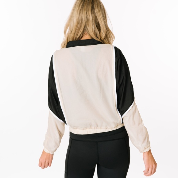 Black and Tan Block Zipper Jacket - Picture 3 of 3